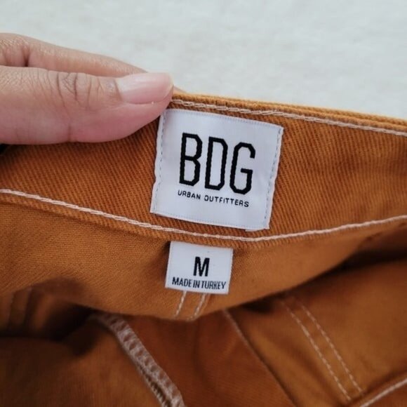 BDG Light Brown Patch Pocket A Line Mini Skirt Size Medium - Picture 8 of 10